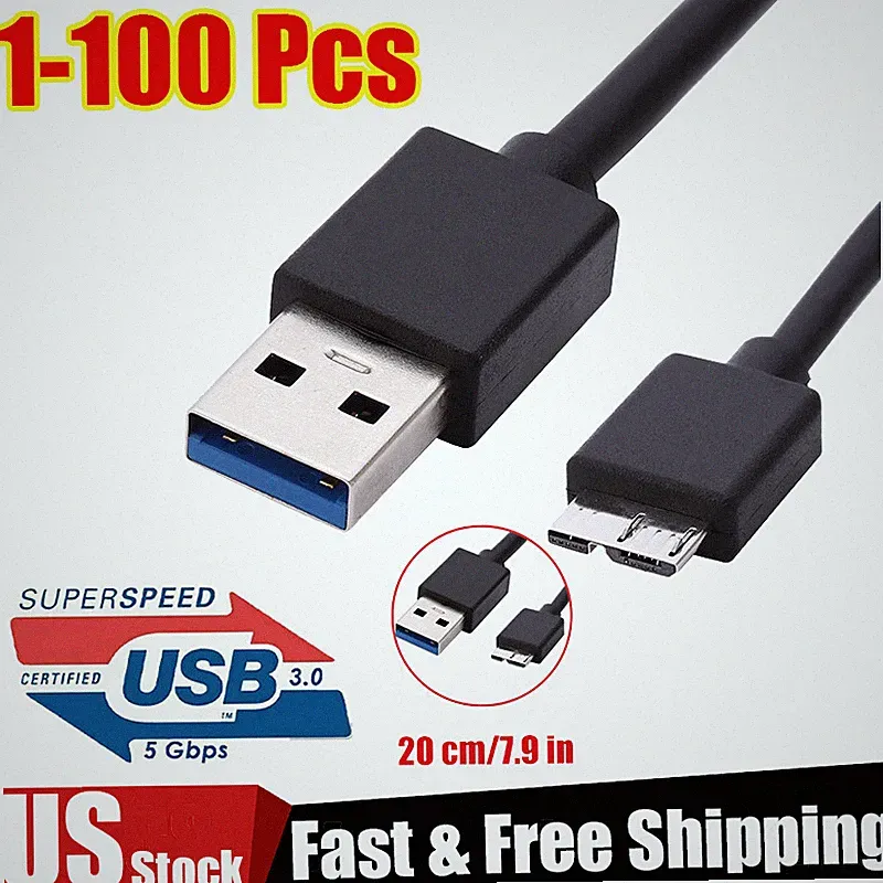 1-100X Micro USB 3.0 Cable High Speed Data SYNC For HDD External Hard Drive LOT