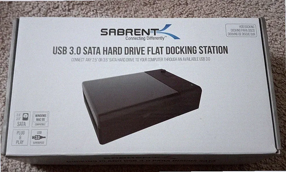 Sabrent USB 3.0 SATA External Hard Drive Flat Docking Station