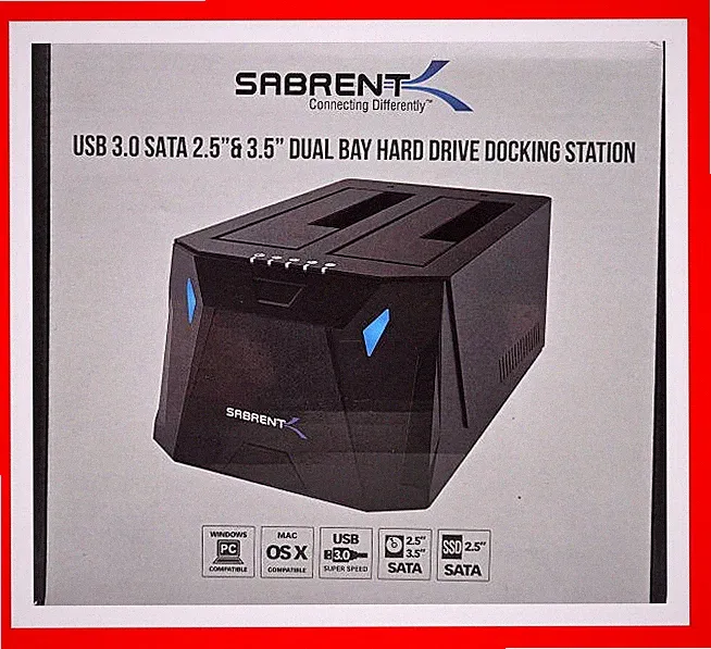 USB 3.0 SATA 2.5" & 3.5" Dual Bay Hard Drive Docking Station - NEW-in-BOX !!