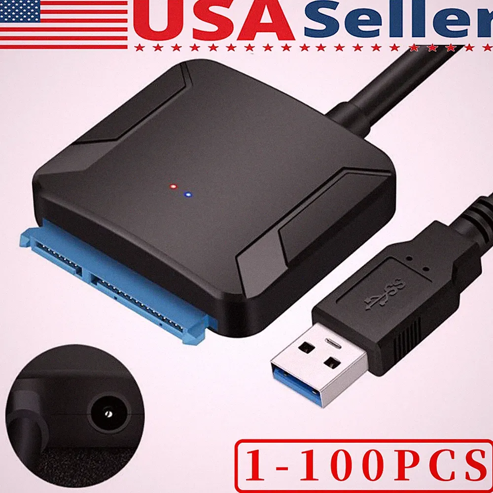 USB 3.0 to SATA III Adapter for 2.5" 3.5" SSD HDD Hard Drive LOT