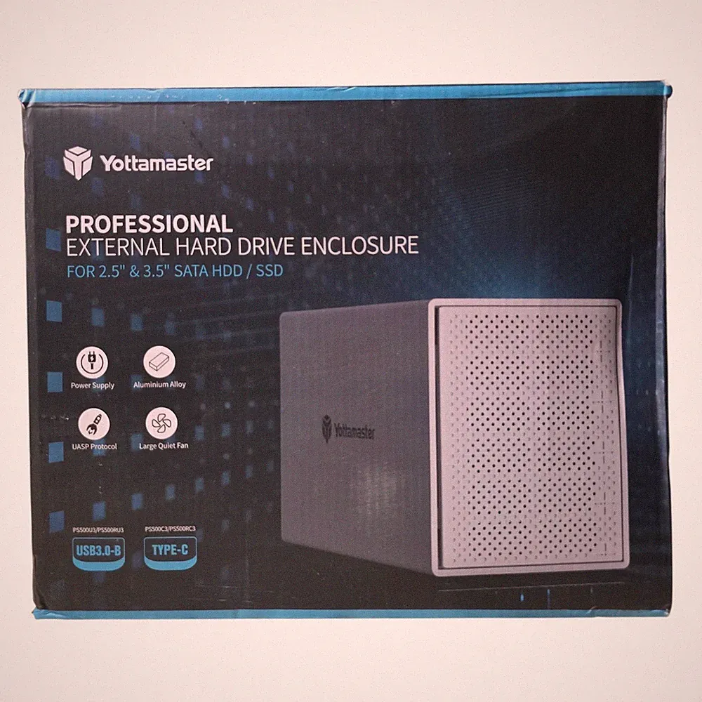 Yottamaster 5 Bay Aluminum Hard Drive Enclosure USB3.0 External HDD PS500U3